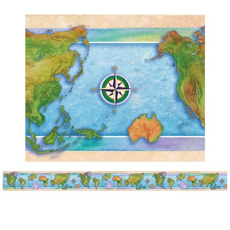 Teacher Created Resources Border World Continents, 72PK EP-3304-6